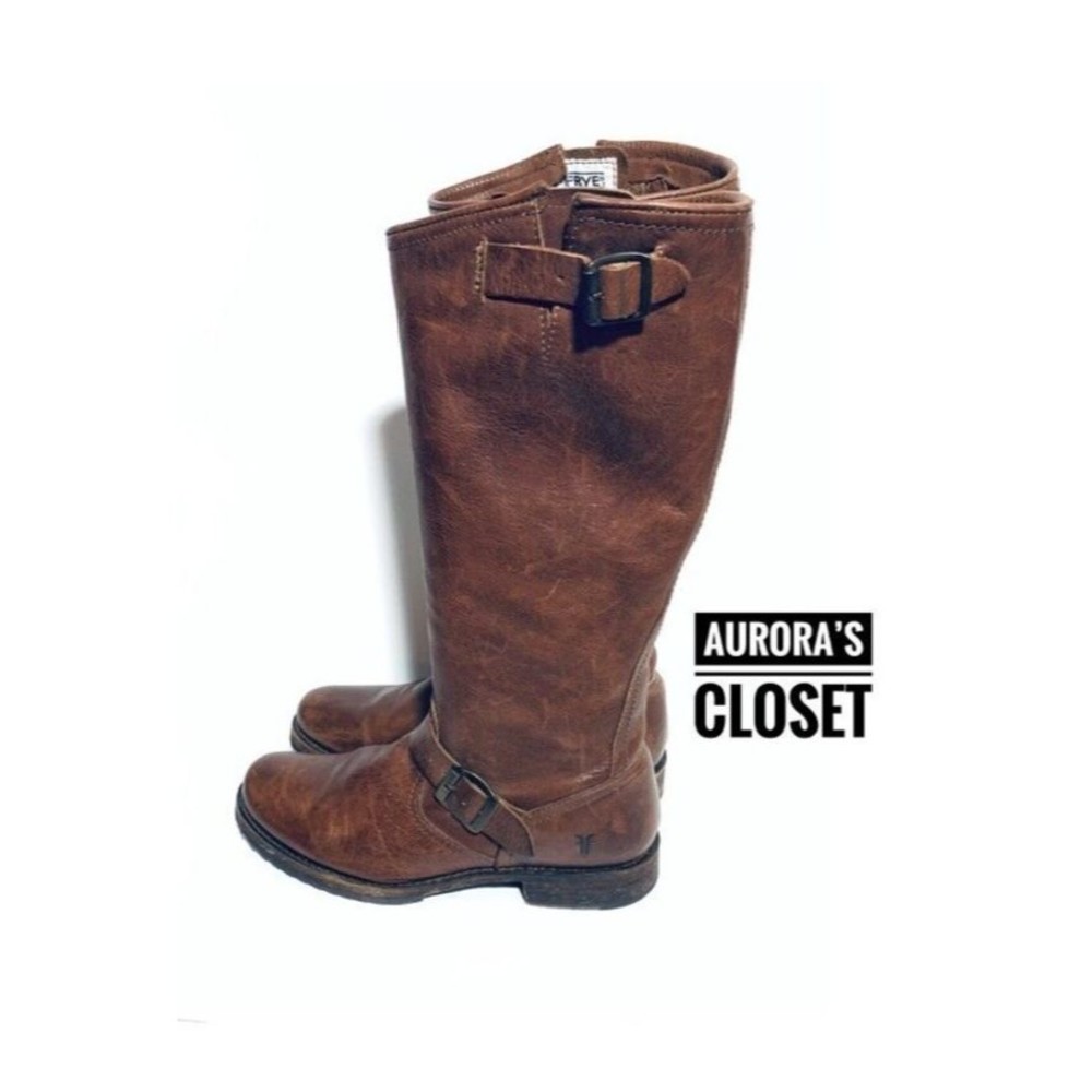 Frye Brown Heeled Boots
